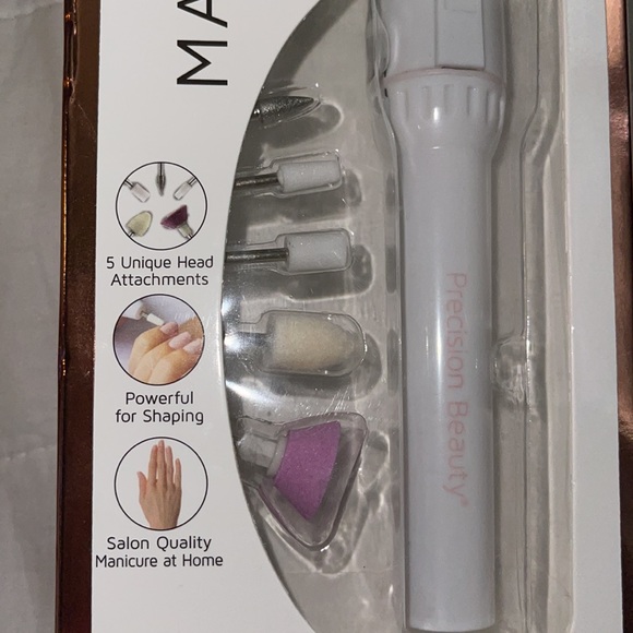 New in Box Portable 5-in-1 Manicure Set 5 head attachments Lightweight powerful - Picture 6 of 7
